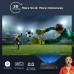 DLP Projector, bonsaii 350 ANSI Lumen Smart WiFi Bluetooth Projector with Hi-Fi Speaker, 3D 1080P 120" Display Supported Movie Projector for Home Theater, Compatible with TV Stick/USB/HDMI/Android/iOS