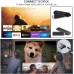 DLP Projector, bonsaii 350 ANSI Lumen Smart WiFi Bluetooth Projector with Hi-Fi Speaker, 3D 1080P 120" Display Supported Movie Projector for Home Theater, Compatible with TV Stick/USB/HDMI/Android/iOS
